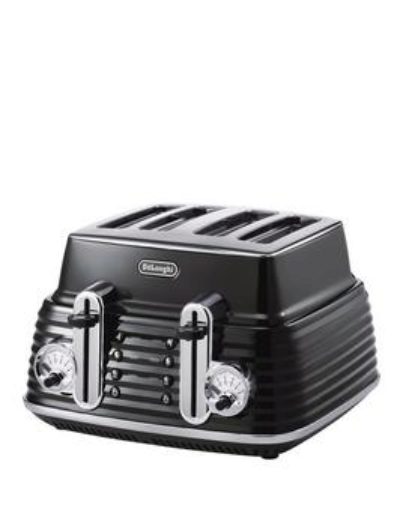 Delonghi Scultura Ctz4003.Bk 4-Slice Toaster - Black